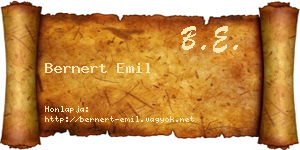 Bernert Emil névjegykártya